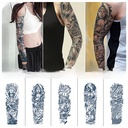 Factory spot herbal juice full arm tattoo stickers waterproof anti-sweat imitation tattoo semi-permanent tattoo stickers