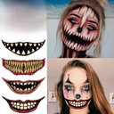 Hot Halloween horror big mouth face stickers tattoo stickers funny makeup party waterproof tattoo stickers