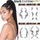 bangs tattoo stickers imitation ecological hairline tattoo stickers for hair tattoo stickers manufacturers