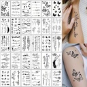 in stock small fresh tattoo stickers high sense plain flower letters English rose flower tattoo tattoo stickers