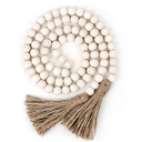 Wooden Bead String Wooden Bead Tassel Pendant for Home Pastoral Decoration Easter Tray Decoration