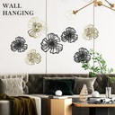 wrought iron Wall decoration multi-color double-layer flower Wall hanging metal hollow Wall decoration Wall hanging