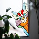 popular Stained GlassCatWindow Hanger cat window projection 3D painted pendant