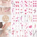 flower tattoo stickers female ancient fairy sexy clavicle pink girl flower tattoo stickers