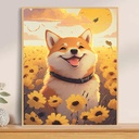 diy Digital Oil Painting Landscape Flower Sunflower Dog Cat Orchid Handmade diy Colorful Painting Rose