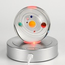 LED Crystal rotating lamp holder colorful White light rotating multi-mode multifunctional USB Display base