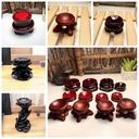 Crystal ball seat spherical ornaments seat carved carved wooden support rotating ball support ball seat jewelry accessories