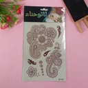 Factory Straight Hair Men's and Women's Hena Tattoo Sticker Color Flower Pattern Tattoo Sticker Lace Color Sticker