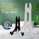 Tray rack plastic pp black and white three-legged Pu'er bracket ceramic plate rack crafts display rack rack