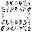 Korean Ukiyo-e tattoo stickers bad girl dark series men and women tattoo tattoo stickers spot