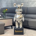 Internet celebrity violent bear big decoration fashion brand kaws building block bear living room large floor light luxury TV cabinet Cartoon Doll