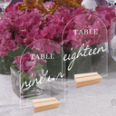 BT055 Stereo Transparent Acrylic Wedding Table Number Plate Table Plate DIY Mirror Table Ornaments 2mm