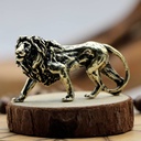 Handmade Retro Old Lion Keychain Pendant Brass Lion Ornaments Luggage Car Key Pendant Gift