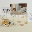 Creative retro metal note card clip vertical simple cute photo clip message note clip decorative ornaments