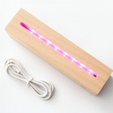 Long light-emitting base acrylic base LED night light base lighting base tremolo with diy wood ornaments