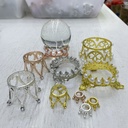 Crown Zinc Alloy Crystal Ball Base Ornaments Crystal Ball Jade Decoration Desktop Home Ornaments