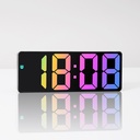 INS Personalized LED Large Character Electronic Clock Bedside Alarm Clock Simple Fashion Colorful Large Screen Clock 0725