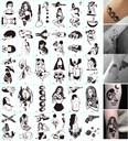 Korean Ukiyo-e Tattoo Tattoo Tattoo Bad Girl Dark Series Lasting Waterproof Tattoo Stickers for Men and Women Spot