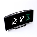 clock curved screen LED clock with temperature and humidity display multi-function clock factory direct 7816