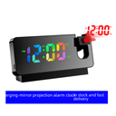 Multi-functional creative alarm clock mute Internet popular promotional charging color screen projection alarm clock with battery alarm clock