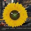 popular clock sunflower sunflower sunflower outdoor waterproof home clock living room decoration Net red wall clock