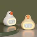 fat goose cartoon bedside clock night light ornaments make multi-functional small program charging alarm clock for students