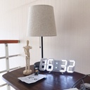 3D digital alarm clock clock creative intelligent photosensitive LED wall hanging Korean style student electronic alarm clock