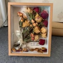 Factory direct dried flower photo frame diy wall creative hollow wooden 3-5cm decorative dried flower frame specimen frame