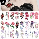 small fresh tattoo flower butterfly tiger lion small figure set any combination