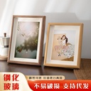 Tempered glass three-dimensional hollow creative photo frame decoration 678 10-inch A4 wall-mounted square oil painting stick picture frame