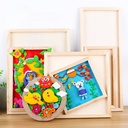 Children's Creative Clay Picture Frame Handmade DIY Wooden Stereoscopic Picture Frame Snowflake Mud Wooden Frame Clay Picture Frame Photo Frame