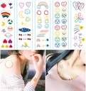 Hyun-a color smiley face tattoo stickers ins style cute girl trembles love line tattoo sticker