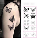 tattoo stickers Dark Flower Butterfly cute girl ins fresh face stickers temporary party