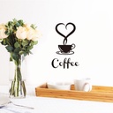 心形咖啡跨境可转移墙贴纸家居装饰墙贴厨房咖啡厅A1096