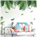 Factory Nordic green leaf wall stickers living room bedroom removable decorative stickers factory and retail XL8361