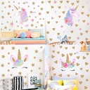 star unicorn dormitory bedroom children's room living room dressing table home wall sticker decoration self-adhesive