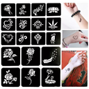 Factory direct body painting hollow tattoo template inkjet tattoo template embroidery tattoo template Henna