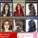 Cold tea hair dye blue black hair cream without bleaching orange red plant fashion color can cover white hair
