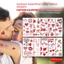 Valentine's Day love tattoo stickers Qixi dating couple confession disposable temporary tattoo stickers