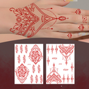 Hand back Indian Henna tattoo sticker Vermilion Hannah lace tattoo sticker water transfer sticker HennaTatto