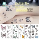 Ricklon Waterproof Fresh tattoo Sticker Instagram Style Butterfly Flower tattoo Sticker