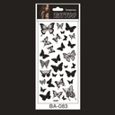 black butterfly tattoo stickers dark flowers butterfly English words Dragon and Tiger animal tattoo stickers