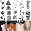 跨境新款小清新纹身贴黑白 彩色套装任意组合厂家现货直销 tattoo