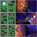 Ricklon Waterproof Children's Luminous tattoo Sticker Cartoon Cool Racing tattoo Sticker