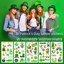 Spot Shamrock St. Patrick's Tattoo Stickers Aire National Day Shamrock Party Children's Cartoon Stickers