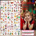 Explosive Color Christmas Tattoo Stickers Waterproof Holiday Party Children Disposable Tattoo Stickers