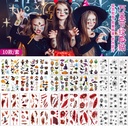 A set of 10 Halloween tattoo stickers spider tattoo stickers scar tattoo stickers 3D spider tattoo stickers