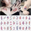 Hot Selling Sweat Single Beast Horn Tattoo Sticker Flower Sticker Letter 3d Butterfly Color Small Animal Sticker Tattoo Sticker