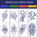 Herbal Tattoo Sticker Diablo Flower Arm Juice Female Male Semi-permanent Color-developing No Reflective Wash No Waterproof and Long-lasting