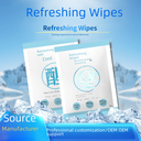 Qingliang Wet Wipes Cool Cold Sense Oil-removing Anti-sweat Wet Wipes Paper Cool Mint Driving Anti-trapped Factory